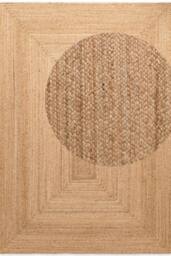 THE RUGS Sharmila Jute Rug Handwoven Reversible Natural Fibre Living Room in Camel - Size: 80 cm x 200 cm - thumbnail 1