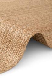 THE RUGS Sharmila Jute Rug Handwoven Reversible Natural Fibre Living Room in Camel - Size: 80 cm x 200 cm - thumbnail 5