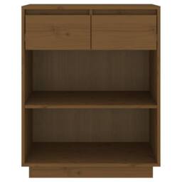 Berkfield Home Console Cabinet Honey Brown 60x34x75 cm Solid Wood Pine - Size: 60 x 34 x 75 cm - thumbnail 5