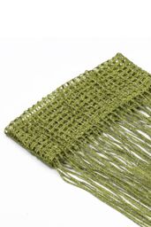Neel Blue Glitter String Curtain Polyester Fringe Panel Spaghetti Tassel Curtain, 200cm x 90cm in Green - Size: 200 cm x 90 cm - thumbnail 2