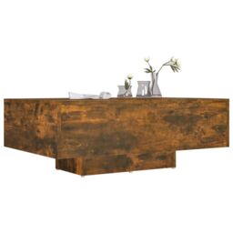 Berkfield Home Coffee Table Smoked Oak 85x55x31 cm Engineered Wood in Brown - Size: 85 x 55 x 31 cm - thumbnail 4