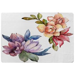 Benjamin Tate Design Rainbow Flowers Designer Rug in Natural - Size: Large - thumbnail 1