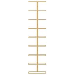 Berkfield Home Wall-mounted Wine Rack for 9 Bottles Gold Iron - thumbnail 4