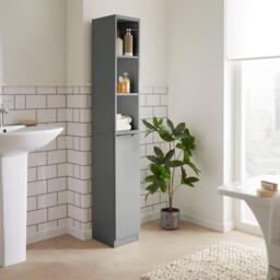 High Gloss Bathroom Tallboy Cabinet - thumbnail 1