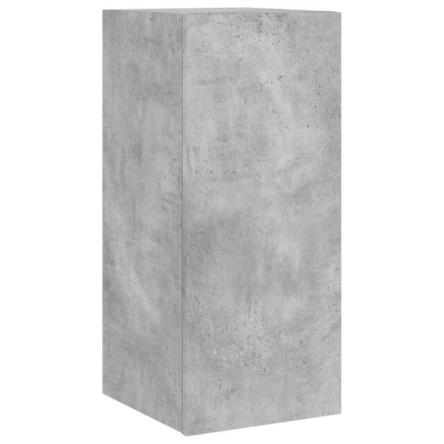 Berkfield Home TV Wall Cabinet with LED Lights Concrete Grey 30.5x35x70 cm - image 1