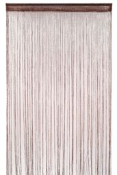 Neel Blue Glitter String Curtain Polyester Fringe Panel Spaghetti Tassel Curtain, 200cm x 90cm in Burgundy - Size: 200 cm x 90 cm - thumbnail 4