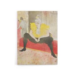 "Artery8 The Seated Clowness Sketch Canvas Wall Art Print Toulouse Lautrec in Beige - Size: W18"" x H24""" - thumbnail 1