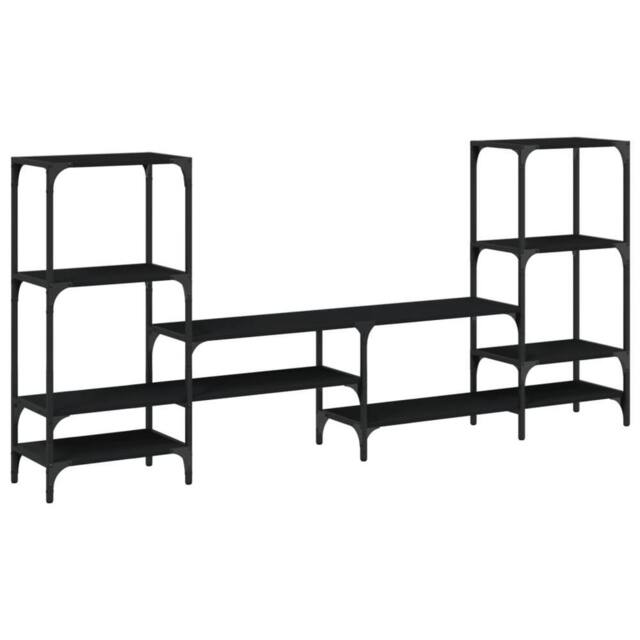 Berkfield Home TV Cabinet Black 206.5x28.5x95 cm Engineered Wood - image 1