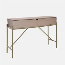 OHS Curved Modern Dressing Table 2 Drawer Vanity Makeup Desk in Natural - thumbnail 3