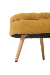 Living and Home Chenille Upholstered Button Tufted Storage Ottoman Bench in Yellow - thumbnail 9