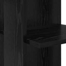 Berkfield Home Black Oak Corner Desk with Shelf with Storage Black oak Medium MDF - thumbnail 7