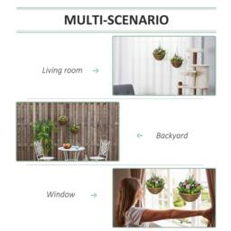 Wyld Haus Fifi Set of 2 Hanging Artificial Lisianthus Displays Pink & Green - thumbnail 6