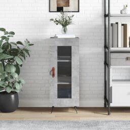 Berkfield Home Sideboard Concrete Grey 34.5x34x90 cm Engineered Wood - thumbnail 1
