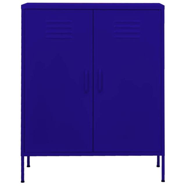 Berkfield Home Storage Cabinet Navy Blue 80x35x101.5 cm Steel - image 1