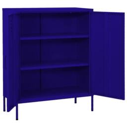 Berkfield Home Storage Cabinet Navy Blue 80x35x101.5 cm Steel - thumbnail 3