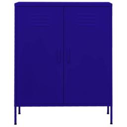 Berkfield Home Storage Cabinet Navy Blue 80x35x101.5 cm Steel