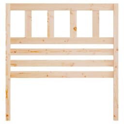Berkfield Home Bed Headboard 96x4x100 cm Solid Wood Pine in Brown - Size: 96 x 4 x 100 cm - thumbnail 4