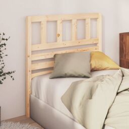 Berkfield Home Bed Headboard 96x4x100 cm Solid Wood Pine in Brown - Size: 96 x 4 x 100 cm - thumbnail 3