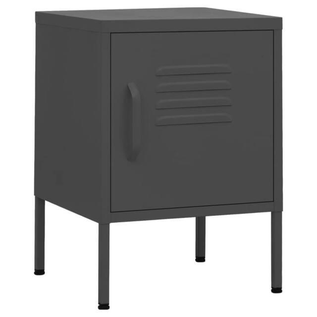 Berkfield Home Nightstand Anthracite 35x35x51 cm Steel in Dark Grey - Size: 35 x 35 x 51 cm - image 1