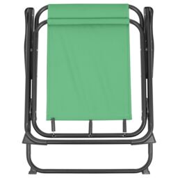Harbour Housewares Folding Metal Beach Chairs - Matt Black - Pack of 2 in Green - thumbnail 5