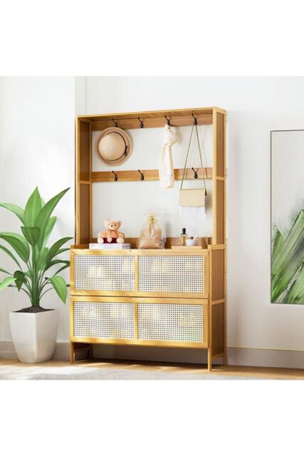 H&O Direct Wooden Entryway Storage Shoe Cabinet in Brown - image 1
