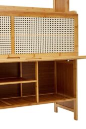 H&O Direct Wooden Entryway Storage Shoe Cabinet in Brown - thumbnail 4