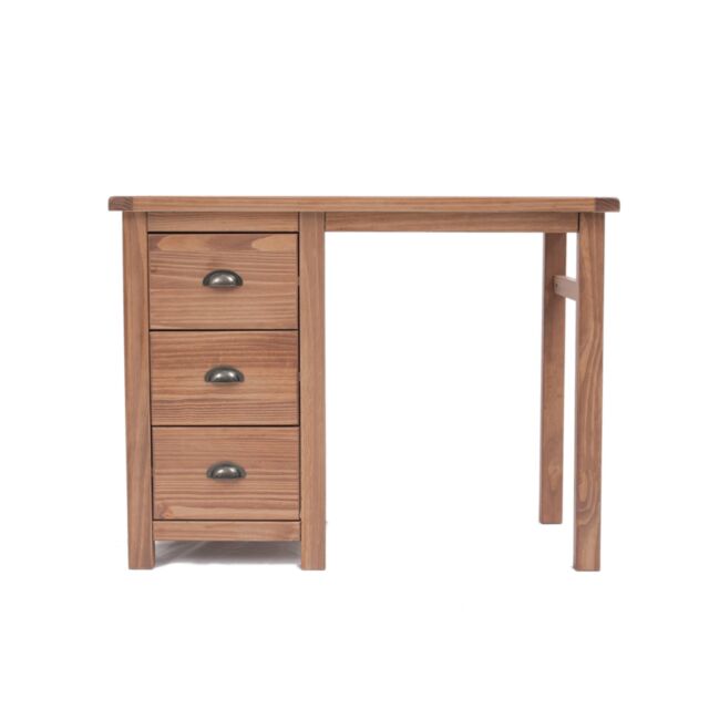 Cabinet Bits Padua 3 Drawer Desk - Dressing Table Brass Cup Handle in Brown - image 1