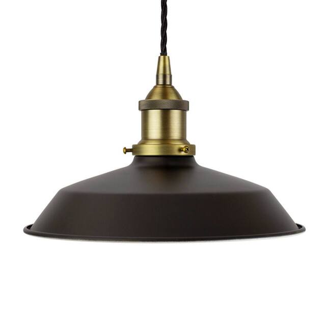 SE Home Matt Black Small Trinity Metal Pendant Light - Matt Antique Brass - image 1
