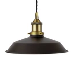 SE Home Matt Black Small Trinity Metal Pendant Light - Matt Antique Brass - thumbnail 1