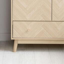 Birlea 2 Door 1 Drawer Oak Brown Wooden Wardrobe Herringford in Light Oak - thumbnail 2
