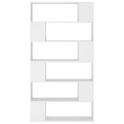 Berkfield Home Classic Book Cabinet Room Divider White 100x24x188 cm - Size: 100 x 24 x 188 cm - thumbnail 5