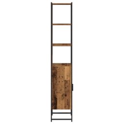 Berkfield Home Bathroom Cabinet Old Wood 33x33x185, 5 cm Engineered Wood in Brown - thumbnail 7