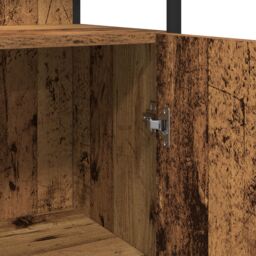 Berkfield Home Bathroom Cabinet Old Wood 33x33x185, 5 cm Engineered Wood in Brown - thumbnail 9