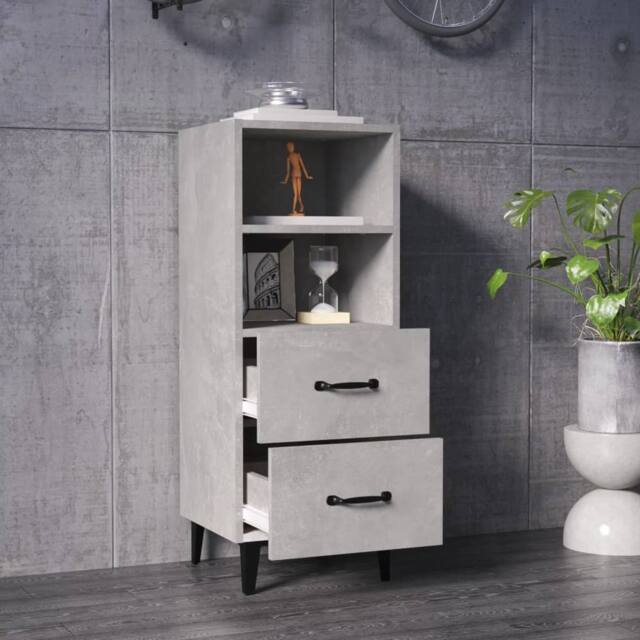 Berkfield Home Sideboard Concrete Grey 34.5x34x90 cm Engineered Wood - image 1