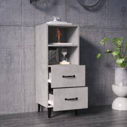 Berkfield Home Sideboard Concrete Grey 34.5x34x90 cm Engineered Wood - thumbnail 1