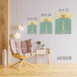 "Artery8 Caetani 1855 Map The Order Of Paradise Canvas Wall Art Print in Blue - Size: W24"" x H32""" - thumbnail 4