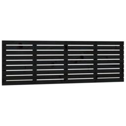 Berkfield Home Wall Headboard Black 166x3x63 cm Solid Wood Pine - Size: 166 x 3 x 63 cm - thumbnail 2