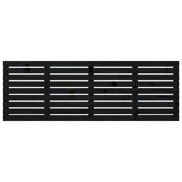 Berkfield Home Wall Headboard Black 166x3x63 cm Solid Wood Pine - Size: 166 x 3 x 63 cm - thumbnail 4