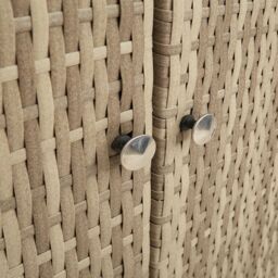 Berkfield Home Storage Cabinet Beige 100x36x102 cm Rattan - Size: 100 x 36 x 102 cm - thumbnail 8