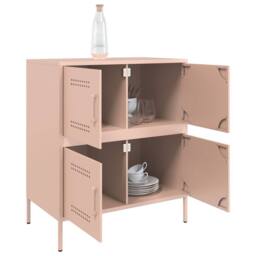 Berkfield Home Sideboard Pink 68x39x79 cm Steel - Size: 68 x 39 x 79 cm - thumbnail 5