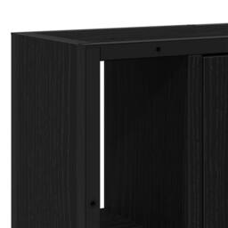 Berkfield Home Sturdy Bathroom Mirror Cabinet Black Oak 60x16x60 cm Engineered Wood - Size: 60 x 16 x 60 cm - thumbnail 8
