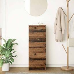 Berkfield Home Sideboard Old Wood 37.5x35x99 cm Engineered Wood in Brown - thumbnail 1