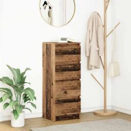 Berkfield Home Sideboard Old Wood 37.5x35x99 cm Engineered Wood in Brown - thumbnail 2