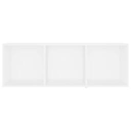 Berkfield Home TV Cabinets 3 pcs White 107x35x37 cm Engineered Wood - Size: 107 x 35 x 37 cm - thumbnail 5
