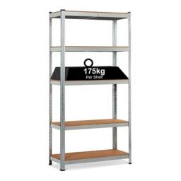 Nordara 5-Tier Heavy Duty Metal Storage Rack Multi-layer Household in Silver - Size: 1000mm × 2000mm - thumbnail 1