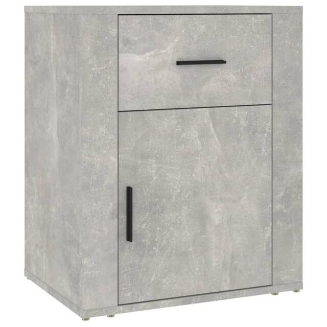 Berkfield Home Bedside Cabinet Concrete Grey 50x36x60 cm Engineered Wood - Size: 50 x 36 x 60 cm - image 1