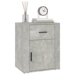 Berkfield Home Bedside Cabinet Concrete Grey 50x36x60 cm Engineered Wood - Size: 50 x 36 x 60 cm - thumbnail 4