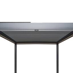 Monstershop Anthracite Aluminium Pergola With White Blinds - 3m x 3m in Grey - thumbnail 9