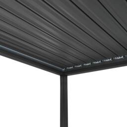 Monstershop Anthracite Aluminium Pergola With White Blinds - 3m x 3m in Grey - thumbnail 7