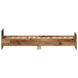 Berkfield Home Bed Frame without Mattress Old Wood 90x200 cm Engineered Wood in Brown - thumbnail 6